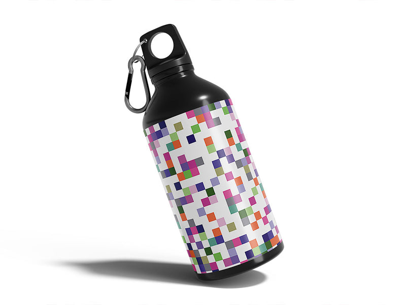 mix and match pixel Water Bottle DIY Stickers