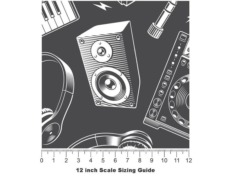 Mix It Up Music Vinyl Film Pattern Size 12 inch Scale~Rwraps Mix It Up Music Sizing Chart~2
