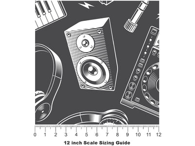 Mix It Up Music Vinyl Film Pattern Size 12 inch Scale~Rwraps Mix It Up Music Sizing Chart~2
