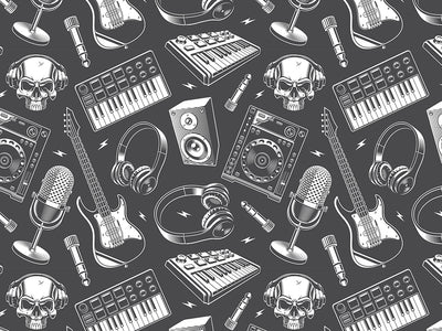 Mix It Up Music Vinyl Wrap Pattern~Rwraps Series 914 Digitally Printed Vinyl Wrap~0
