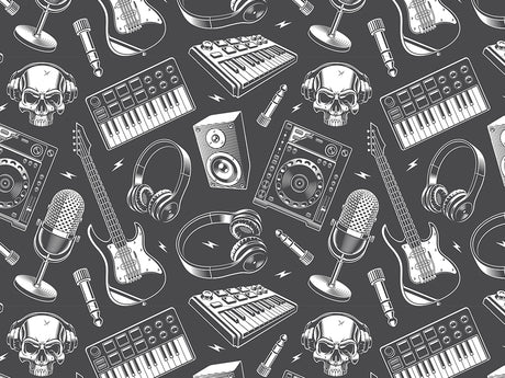 Mix It Up Music Vinyl Wrap Pattern~Rwraps Series 914 Digitally Printed Vinyl Wrap~0