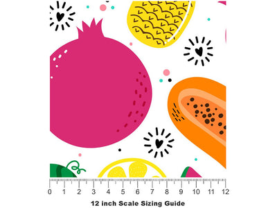 Mix Up Fruit Vinyl Film Pattern Size 12 inch Scale~Rwraps Mix Up Fruit Sizing Chart~2