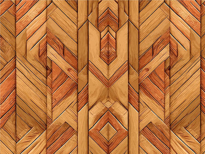 Mixed Gunstock Wooden Parquet Vinyl Wrap Pattern~Rwraps Series 914 Digitally Printed Vinyl Wrap~0