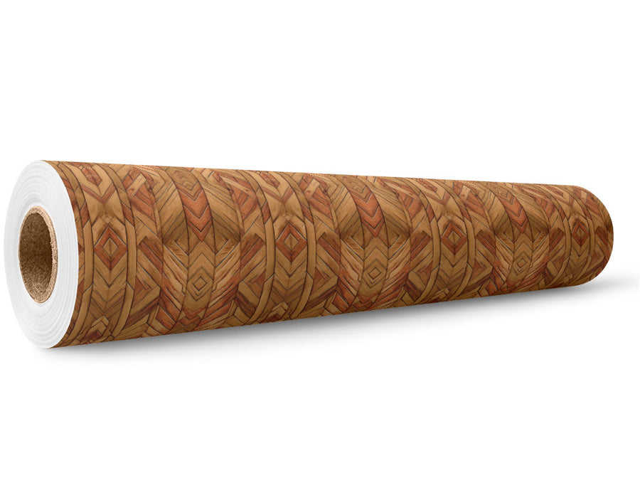 Mixed Gunstock Wooden Parquet Wrap Film Wholesale Roll~Rwraps Series 914 Digitally Printed Vinyl Roll~5