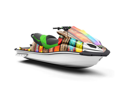 Mixed Media Wooden Parquet Jet Ski Vinyl Customized Wrap