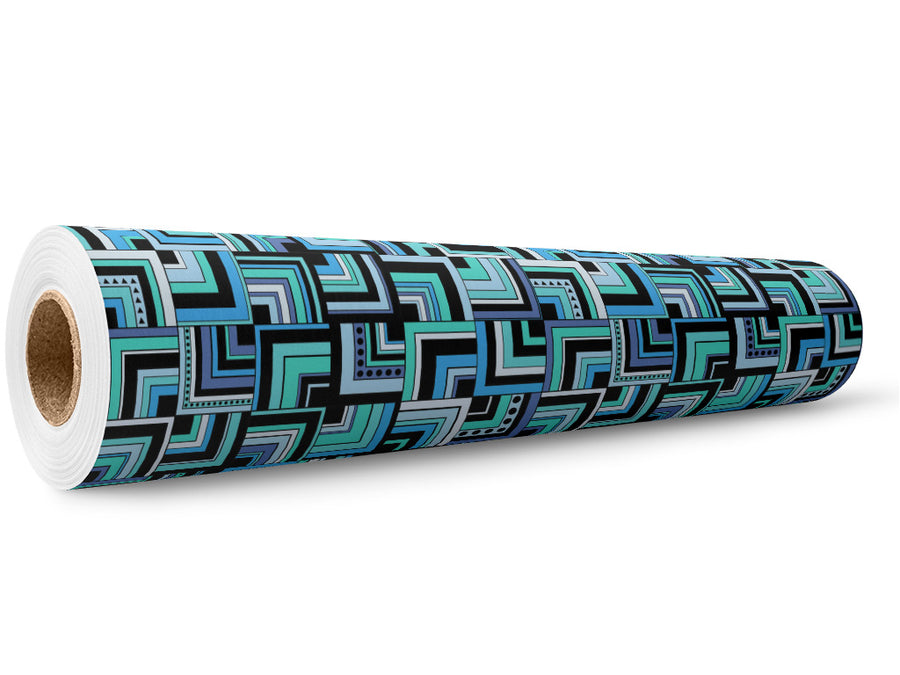 Mixed Streets Art Deco Wrap Film Wholesale Roll~Rwraps Series 914 Digitally Printed Vinyl Roll~5