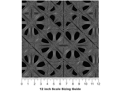 Modern Interface Mosaic Vinyl Film Pattern Size 12 inch Scale~Rwraps Modern Interface Mosaic Sizing Chart~2