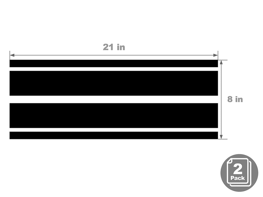 Modern Rally Fender Stripes Length Diagram
