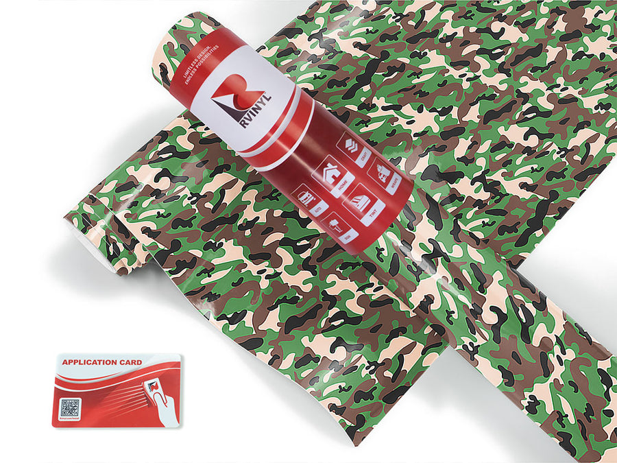 modern woodland camouflage Craft Vinyl Roll
