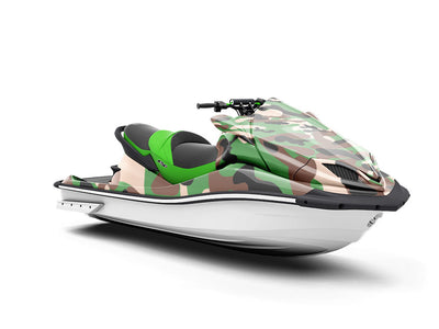 Modern Woodland Camouflage Jet Ski Vinyl Customized Wrap