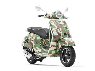 Modern Woodland Camouflage Vespa Scooter Wrap Film