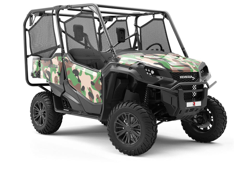 Modern Woodland Camouflage Utility Vehicle Vinyl Wrap