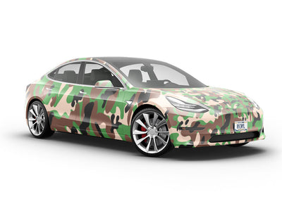 Modern Woodland Camouflage Vehicle Vinyl Wrap