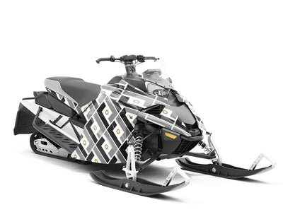Modernist Simplicity Mosaic Custom Wrapped Snowmobile
