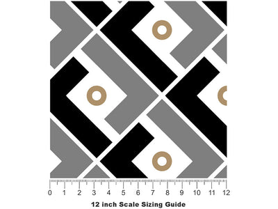 Modernist Simplicity Mosaic Vinyl Film Pattern Size 12 inch Scale~Rwraps Modernist Simplicity Mosaic Sizing Chart~2