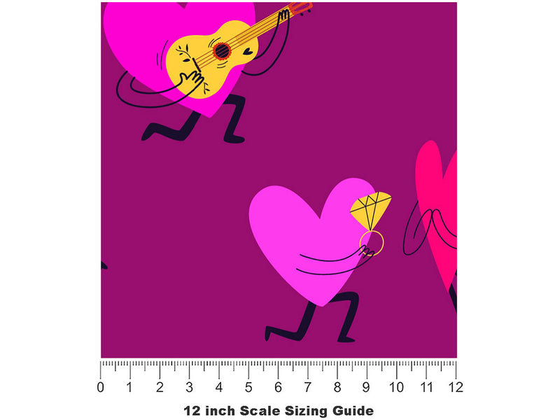 Modest Proposal Heart Vinyl Film Pattern Size 12 inch Scale~Rwraps Modest Proposal Heart Sizing Chart~2
