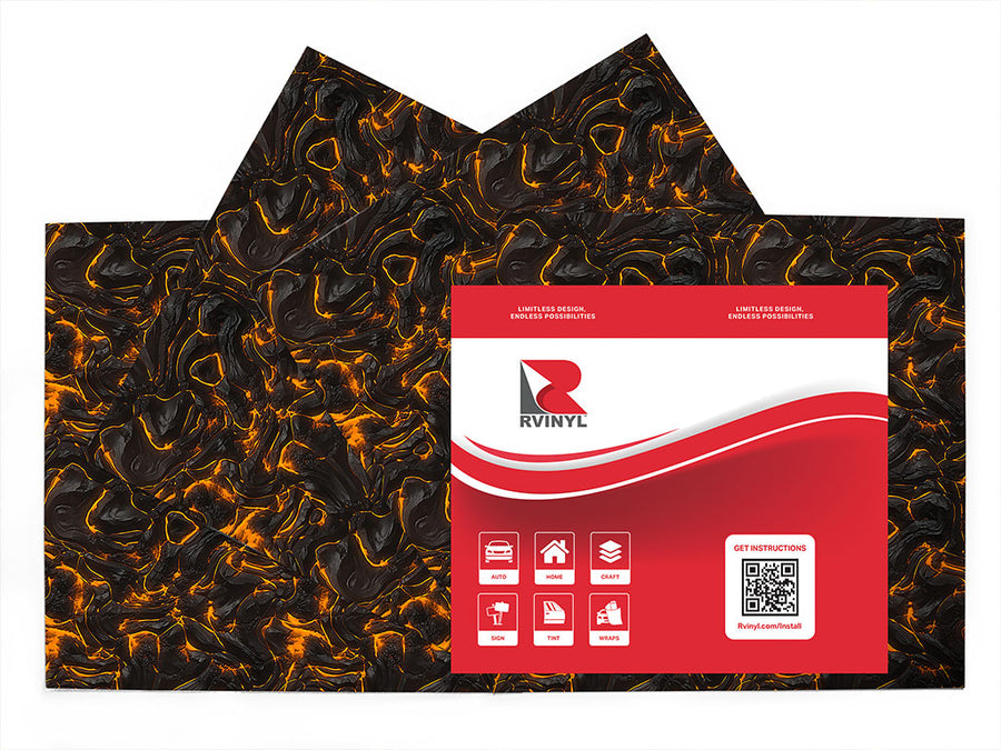 molten scarlet lava Craft Vinyl Sheet Pack
