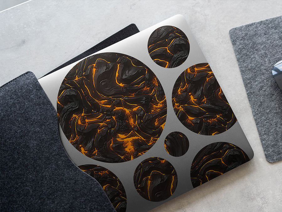 molten scarlet lava DIY Laptop Stickers