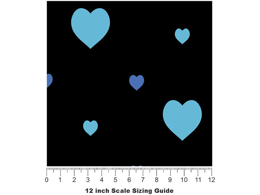 Monday Again Heart Vinyl Film Pattern Size 12 inch Scale~Rwraps Monday Again Heart Sizing Chart~2
