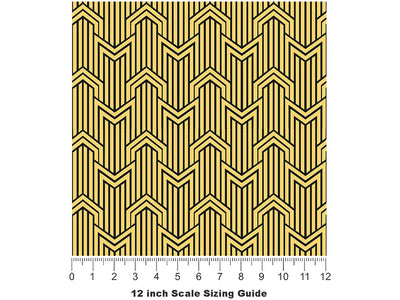 Money Honey Art Deco Vinyl Film Pattern Size 12 inch Scale~Rwraps Money Honey Art Deco Sizing Chart~2