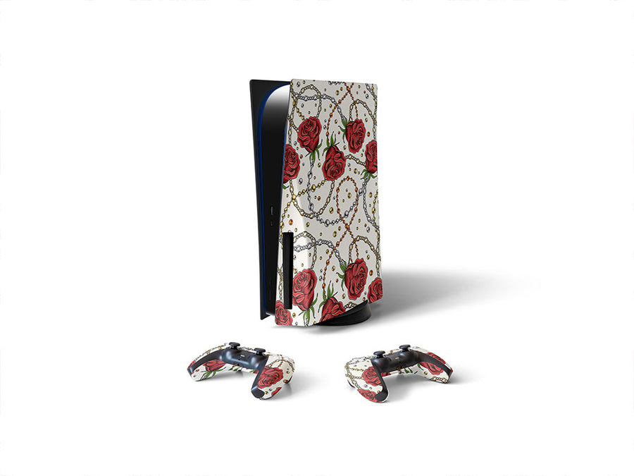 money rose bling Sony PS5 DIY Skin