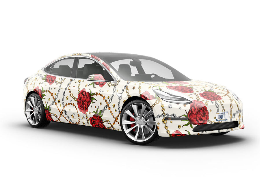 Money Rose Bling Vehicle Vinyl Wrap