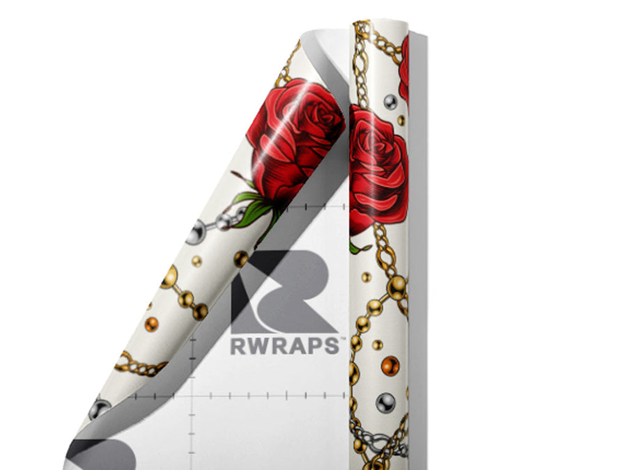 Money Rose Bling Wrap Film Sheets~Rwraps Series 914 Money Rose Bling Scrolled Sheet~3