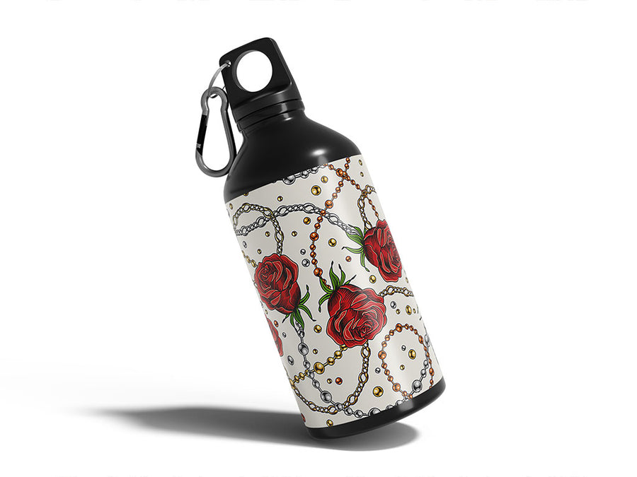 money rose bling Water Bottle DIY Stickers