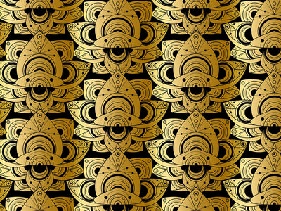 Monies Power Art Deco Vinyl Wrap Pattern~Rwraps Series 914 Digitally Printed Vinyl Wrap~0