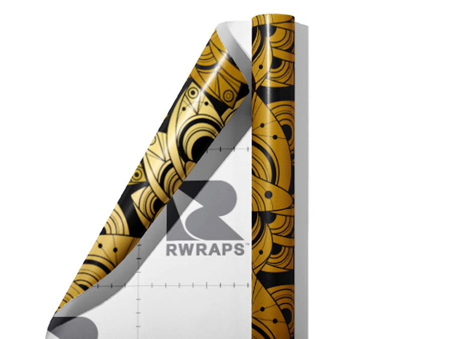 Monies Power Art Deco Wrap Film Sheets~Rwraps Series 914 Monies Power Art Deco Scrolled Sheet~3
