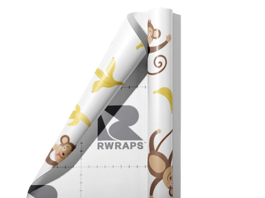 Monkey Around Primate Wrap Film Sheets~Rwraps Series 914 Monkey Around Primate Scrolled Sheet~3