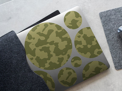 mono forest camouflage DIY Laptop Stickers