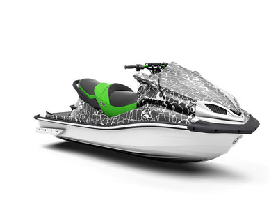 Monochrome Bubbled Graffiti Jet Ski Vinyl Customized Wrap