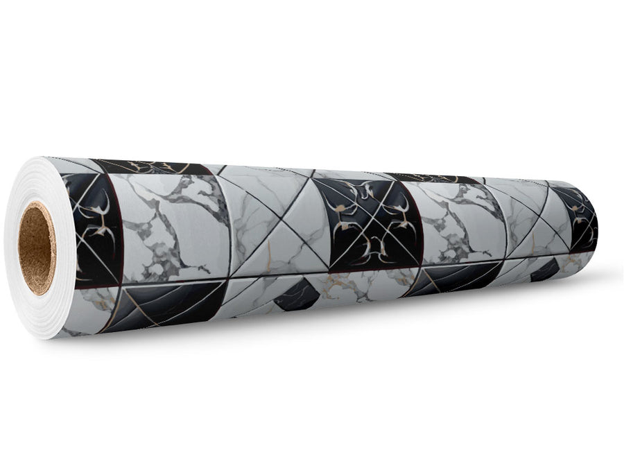 Monochrome Mash-Up Tile Wrap Film Wholesale Roll~Rwraps Series 914 Digitally Printed Vinyl Roll~5