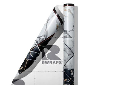Monochrome Mash-Up Tile Wrap Film Sheets~Rwraps Series 914 Monochrome Mash-Up Tile Scrolled Sheet~4