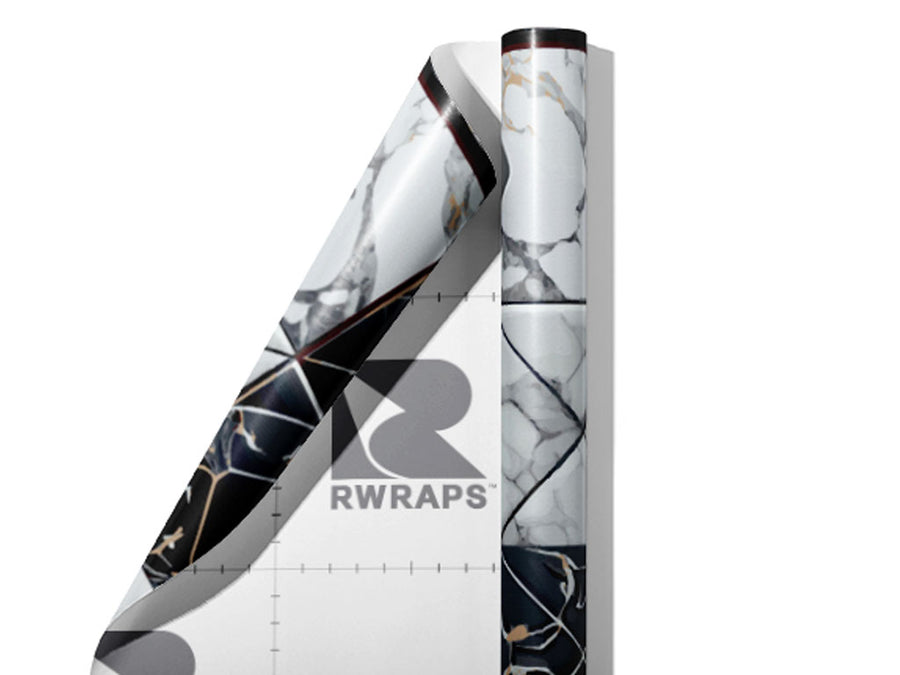 Monochrome Mash-Up Tile Wrap Film Sheets~Rwraps Series 914 Monochrome Mash-Up Tile Scrolled Sheet~4
