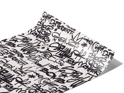 Monochrome Mess Graffiti Vinyl Wraps~Rwraps Series 914 Digitally Printed Vinyl Wrap~1