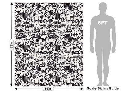Monochrome Mess Graffiti Vehicle Wrap Scale~Rwraps Series 914 Monochrome Mess Graffiti Measurements~2