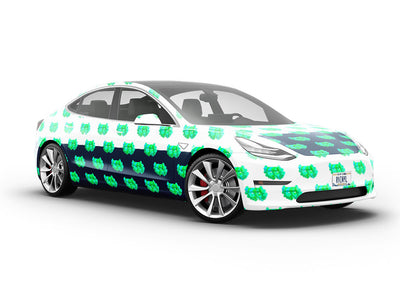 Monochrome Money Technology Vehicle Vinyl Wrap