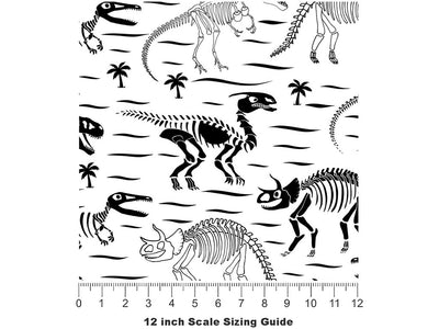 Monochrome Monsters Dinosaur Vinyl Film Pattern Size 12 inch Scale~Rwraps Monochrome Monsters Dinosaur Sizing Chart~2