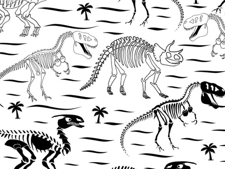 Monochrome Monsters Dinosaur Vinyl Wrap Pattern~Rwraps Series 914 Digitally Printed Vinyl Wrap~0