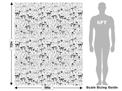 Monochrome Monsters Dinosaur Vehicle Wrap Scale~Rwraps Series 914 Monochrome Monsters Dinosaur Measurements~1