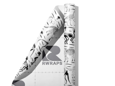 Monochrome Monsters Dinosaur Wrap Film Sheets~Rwraps Series 914 Monochrome Monsters Dinosaur Scrolled Sheet~3