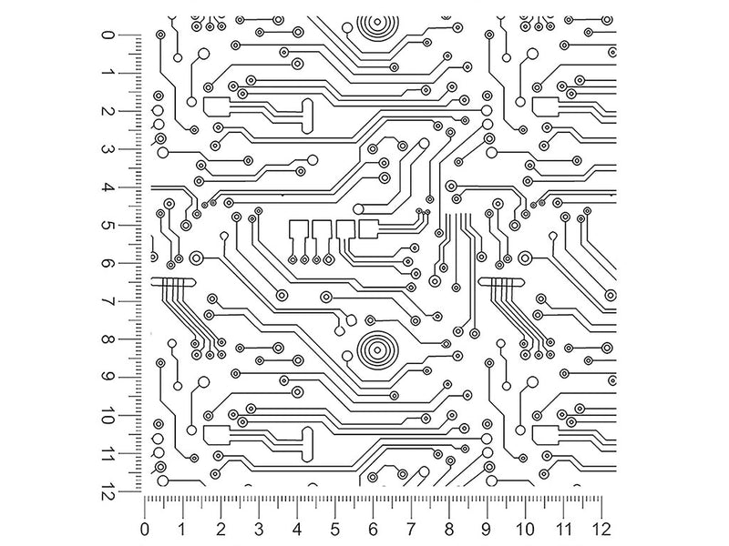 Monochrome Motherboard Technology Vehicle Wrap Scale~Rwraps Series 914 Monochrome Motherboard Technology Measurements~2