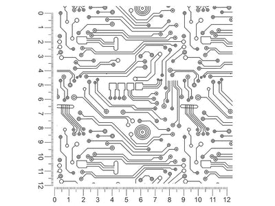 Monochrome Motherboard Technology Vehicle Wrap Scale~Rwraps Series 914 Monochrome Motherboard Technology Measurements~2