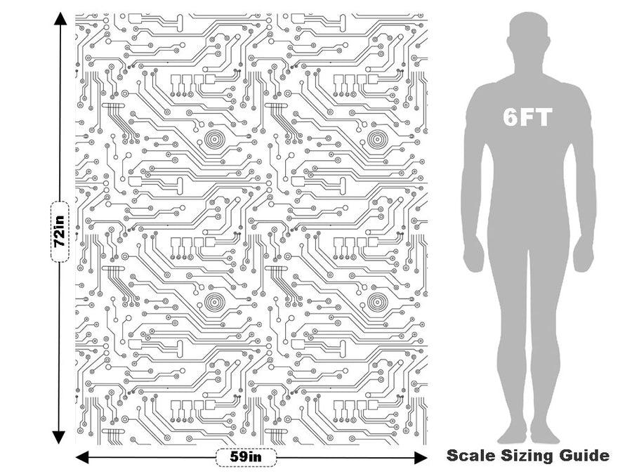 Monochrome Motherboard Technology Vehicle Wrap Scale~Rwraps Series 914 Monochrome Motherboard Technology Measurements~2