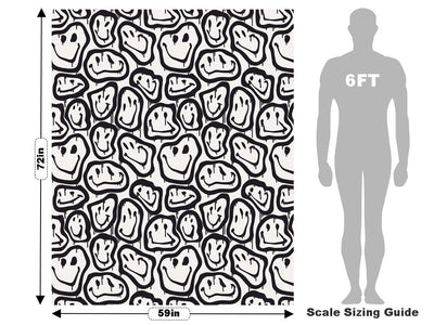 Monochrome Smiles Graffiti Vehicle Wrap Scale~Rwraps Series 914 Monochrome Smiles Graffiti Measurements~2