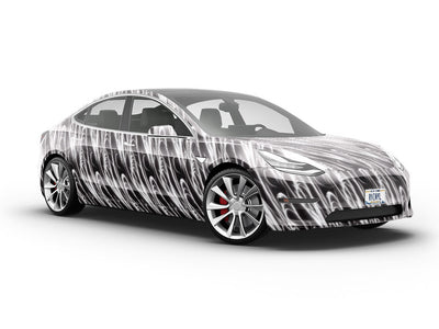 Monochrome Space Science Fiction Vehicle Vinyl Wrap
