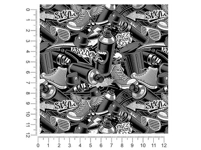 monochrome tag graffiti 1ft x 1ft Craft Sheets