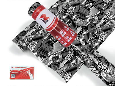 monochrome tag graffiti Craft Vinyl Roll